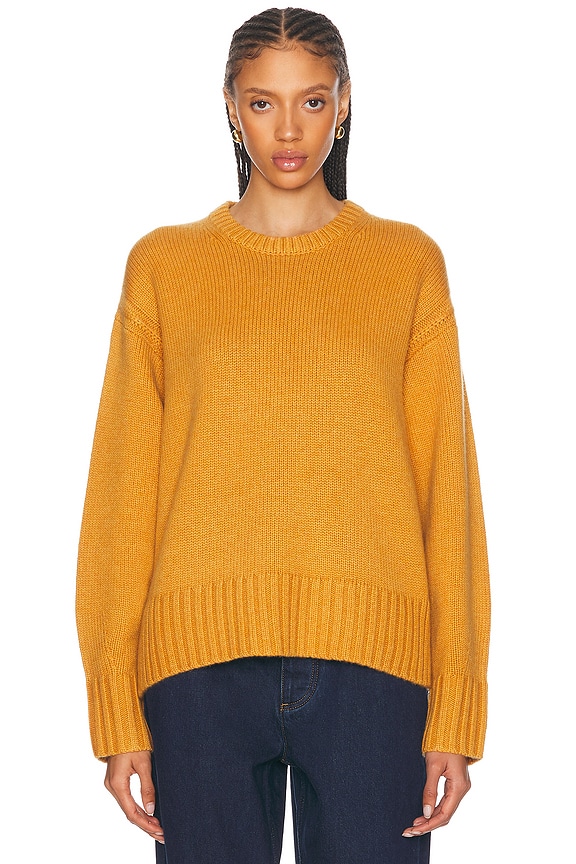 Ganni Cable Knit Sweater in Spectra Yellow | FWRD Ganni Cable Knit Sweater in Spectra Yellow | FWRD