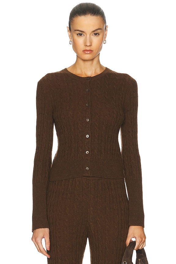 RE/DONE Poor Boy Rib Slim Cardigan in Bayleaf Combo | FWRD RE/DONE Poor Boy Rib Slim Cardigan in Bayleaf Combo | FWRD