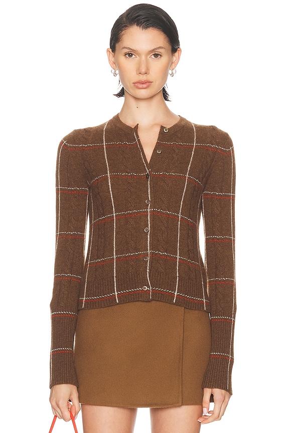BURBERRY Vネックワンピース 6Y Burberry Check Wool-Blend V-Neck Cardigan | Saks Fifth Avenue