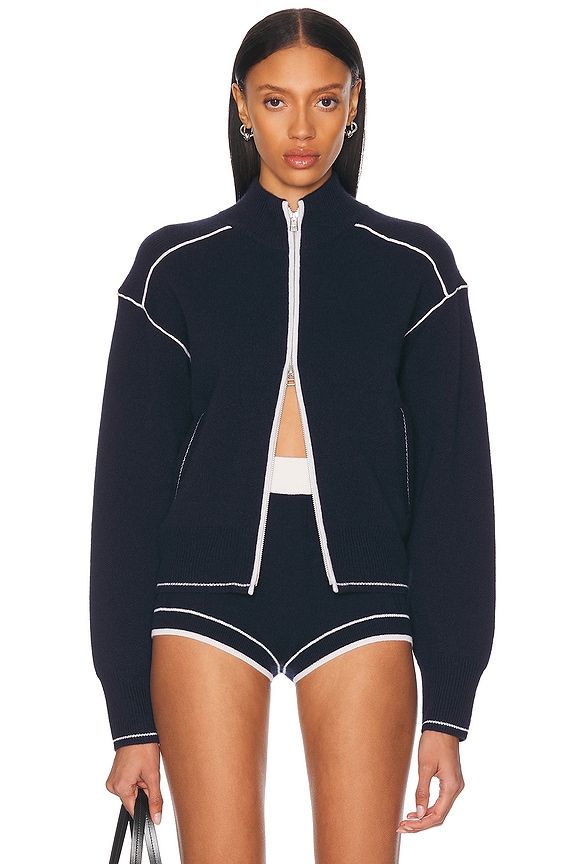 【24SS NEW】LOEWE_woman / ジップアップ ジャケット / Navy Loewe Zip Up Jacket in Marine | FWRD