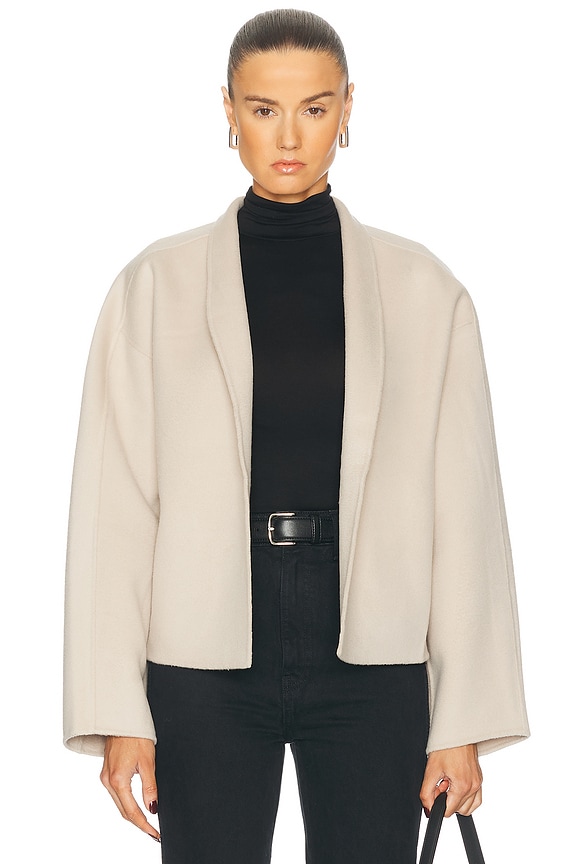 【関税&送料込み】Rick Owens Sailbiker Jacket Rick Owens Sail Jacket in Pearl | FWRD