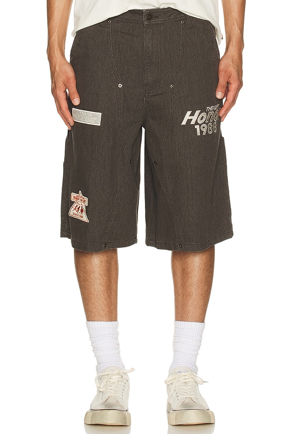 Twill Carpenter Shorts in Black