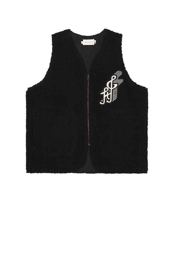Balenciaga Faux Fur Zip-Up Jacket in Black & White | FWRD