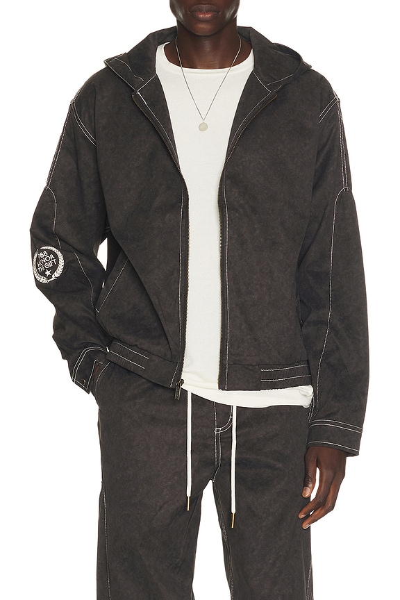 Needles Rib Collar Track Jacket in Black | FWRD