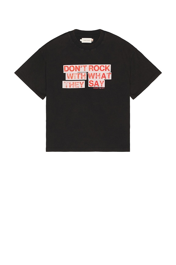 Givenchy Destroyed Logo Tee in Black | FWRD