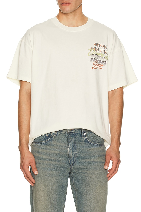 JW Anderson Cat Print Tie Dye Polo Shirt in Bright Blue & Bright