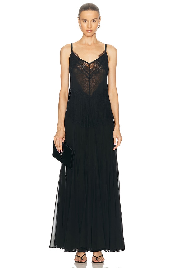 Alexander Wang Lace Midi Dress in Black | FWRD