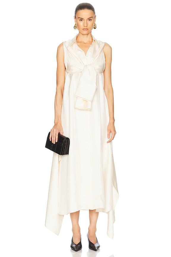 Sportmax Fabiana Dress in Optical White | FWRD Sportmax Fabiana Dress in Optical White | FWRD