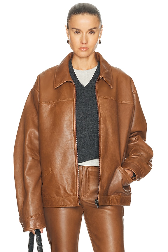 KHAITE Shellar Jacket in Classic Brown | FWRD