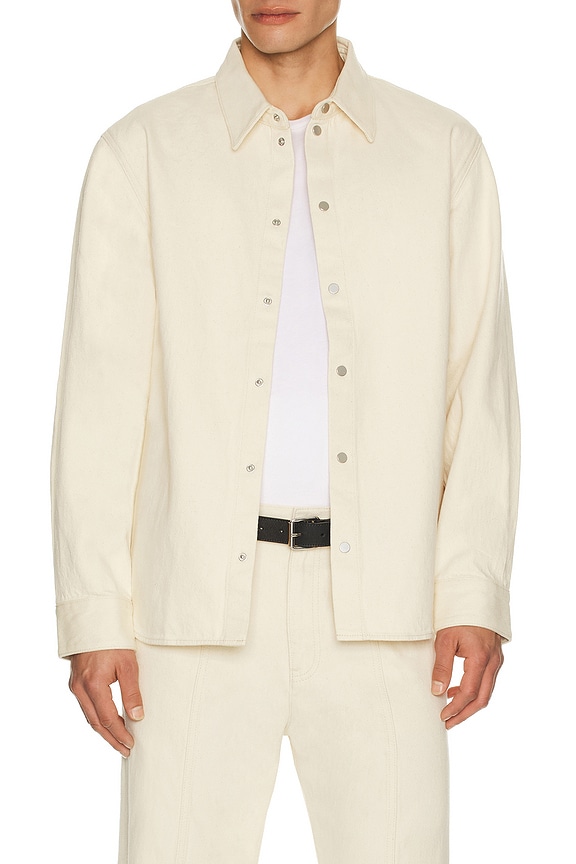 JACQUEMUS La Chemise De-Nimes Simon in Light Beige | FWRD