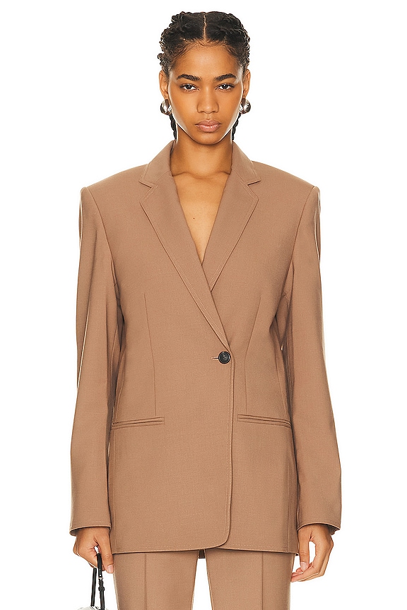 ジャケット ROHE FW25 SUEDE BLAZR (41611138 204) Suede cinched blazer– Róhe