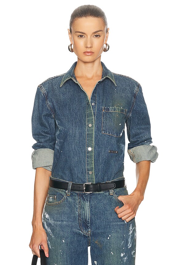 Isabel Marant Etoile Coften Fancy Studded Denim Jacket in Isabel Marant Etoile Coften Fancy Studded Denim Jacket in
