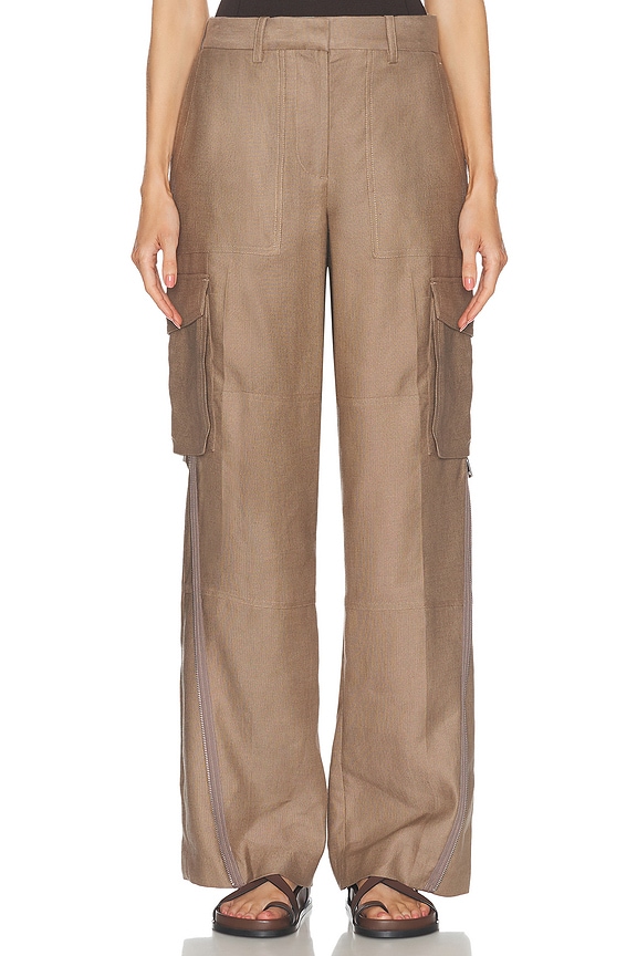 The Row Milla Pant in Camel & Black | FWRD