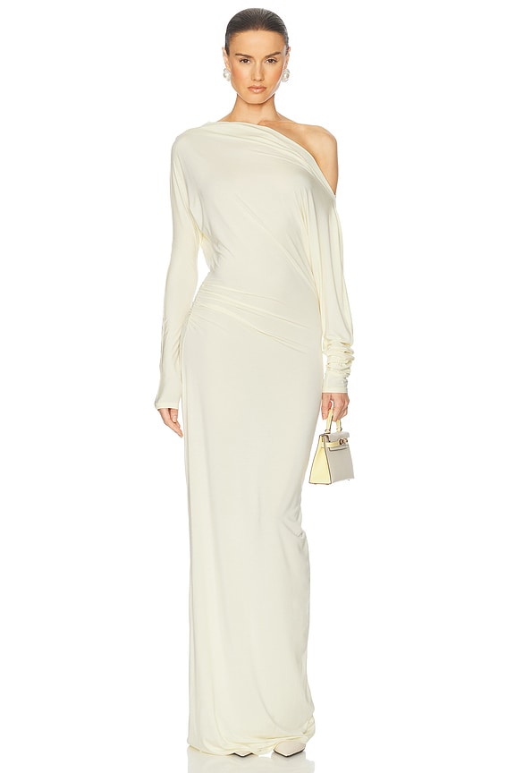 white christmas dresses The Lotta Maxi Dress in Cream
