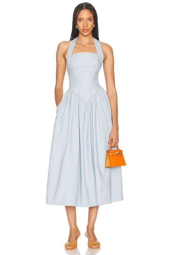 blue halter top prom dress Turquoise Neck Mermaid with Open Back – SS148 – Viniodress Color:Burnt-orange Midnight Hour Women's Black Friday Dresses The lace