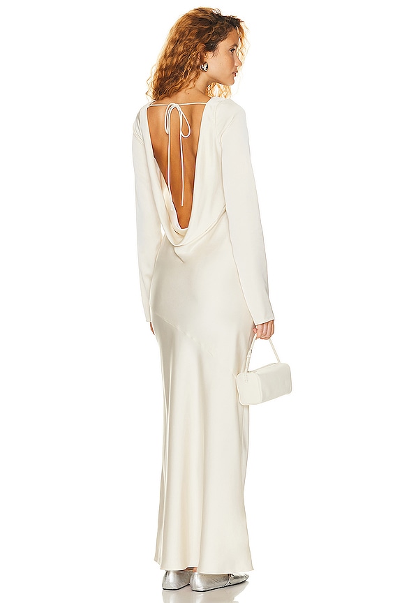 Helsa Lisette Column Maxi Dress in Ivory | FWRD Helsa Lisette Column Maxi Dress in Ivory | FWRD
