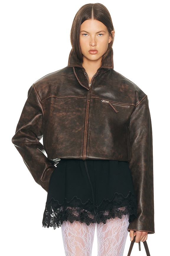 Amiri Workman Zip Jacket in Brown | FWRD