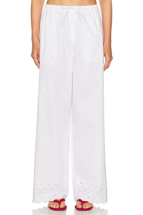 パンツ RUNWAY white Poplin pajama pants POPLIN PAJAMA PANTS - White | ZARA United States