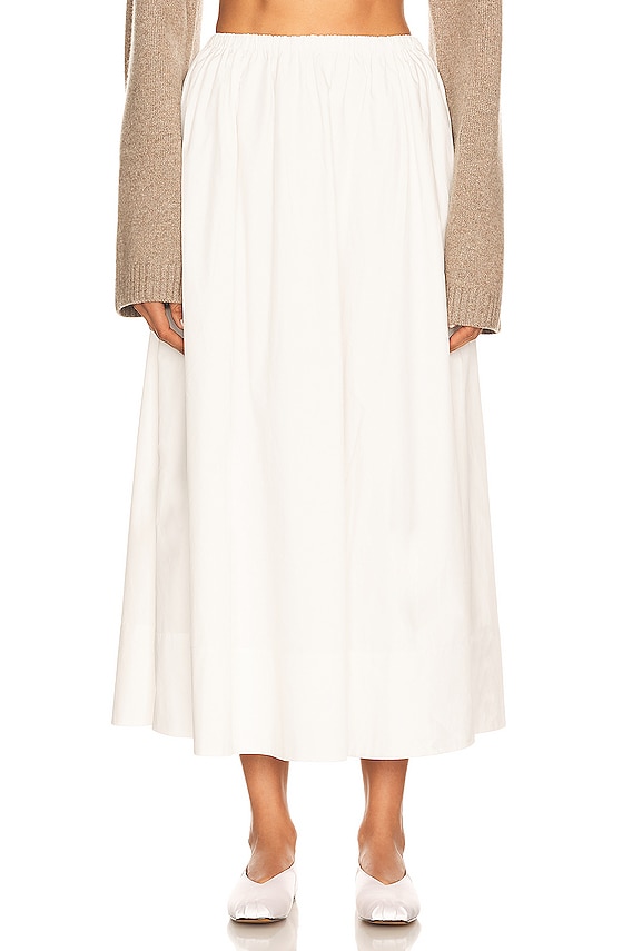 AEXAE Utility Maxi Skirt in White | FWRD AEXAE Utility Maxi Skirt in White | FWRD