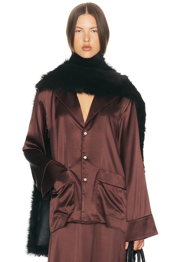 Helsa Claudiya Cable Turtleneck in Forest Green | FWRD