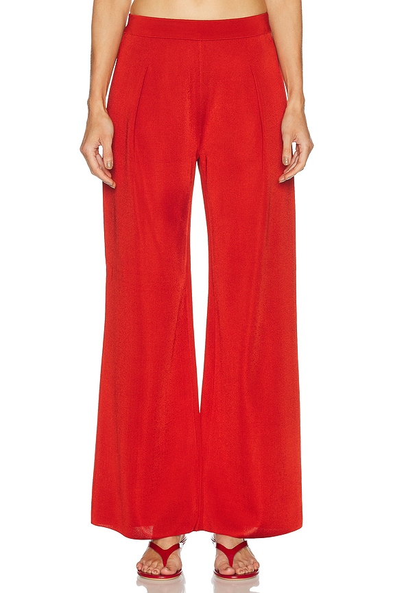 LESET Yoko Pocket Pant in Merlot | FWRD