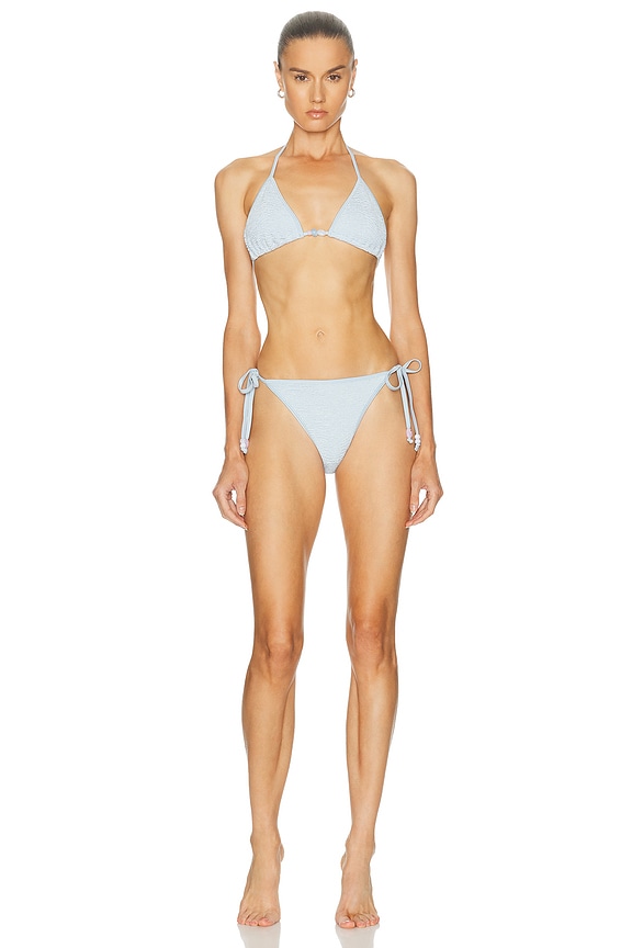 Mugler Cut Out One Piece Swimsuit in Chrome | FWRD