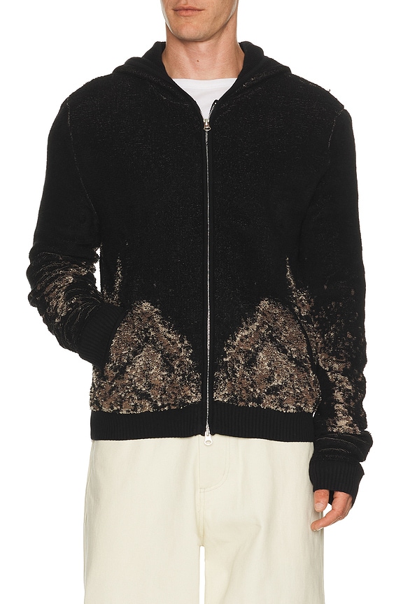 Amiri Cracked Dye Core Logo Hoodie in Black | FWRD