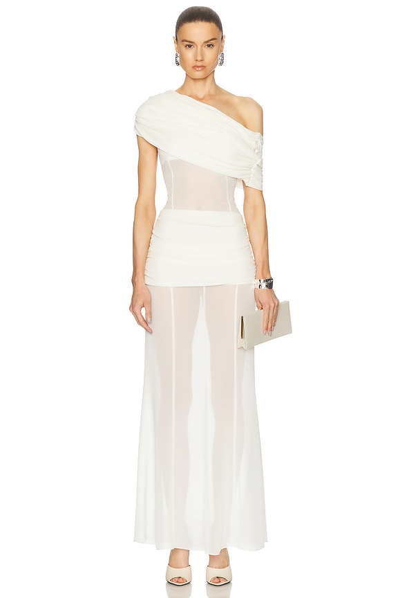 Helsa The Apolla Jersey Dress in Powder Blue | FWRD