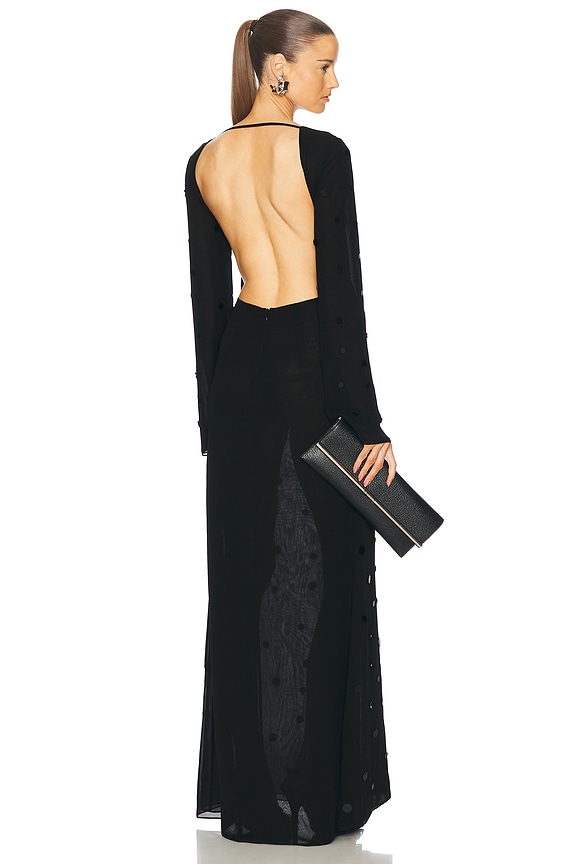 TOM FORD Scoop Neck Evening Dress in Black | FWRD