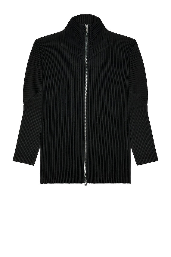 Homme Plisse Issey Miyake Cargo Pleated Jacket in Black | FWRD