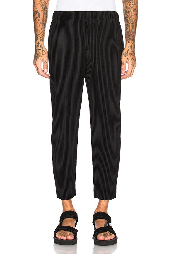 Homme Plisse Issey Miyake Pleated Trucker in Black | FWRD