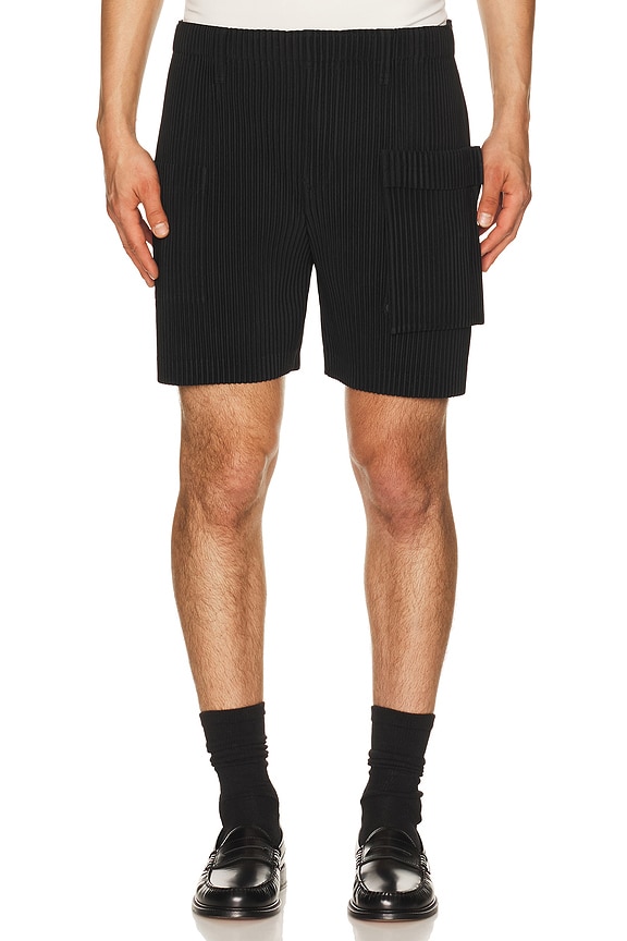 オムプリッセ　ショートパンツ Homme Plisse Issey Miyake ショートパンツ - Black | FWRD