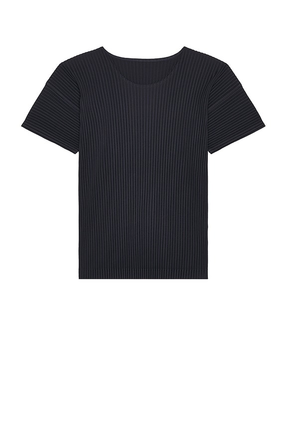 Homme Plisse Issey Miyake Polo in Black | FWRD Homme Plisse Issey Miyake Polo in Black | FWRD