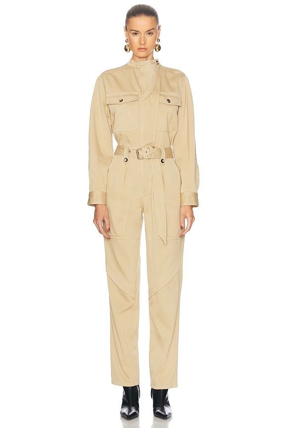 Isabel Marant Etoile Suzie Jumpsuit in Khaki | FWRD