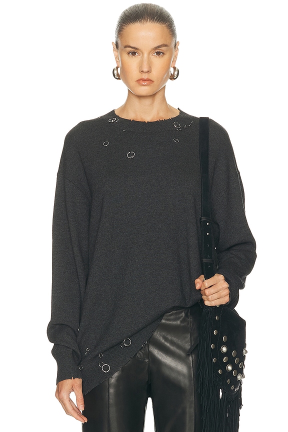 LESET Mica Pocket Cardigan in Charcoal | FWRD