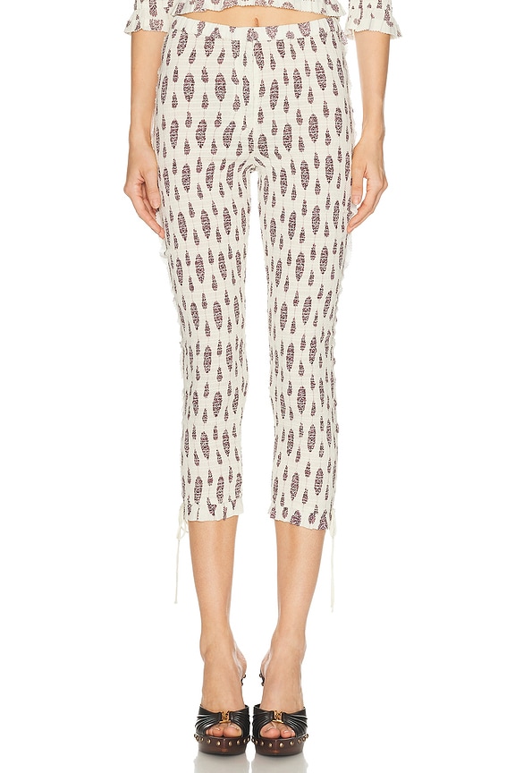 Miaou Zip Fly Junior Pant in Tan Zebra | FWRD