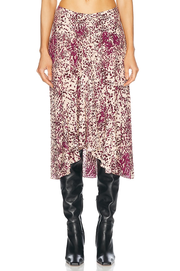 Isabel Marant Sakura Skirt in Mauve | FWRD Isabel Marant Sakura Skirt in Mauve | FWRD