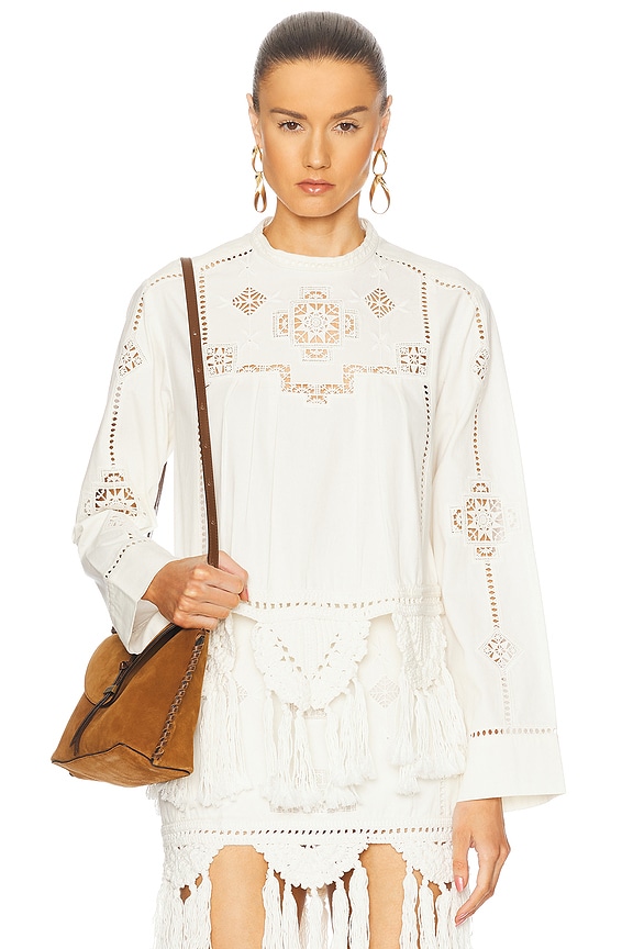 Isabel Marant Rosen Top in White | FWRD