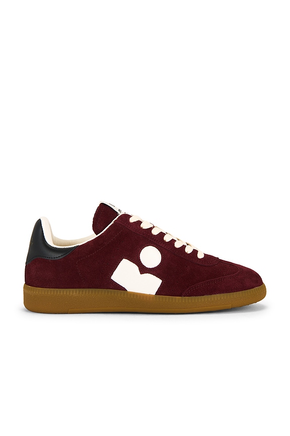 Valentino Garavani Leather Fly Crew Sneakers in Red & White | FWRD