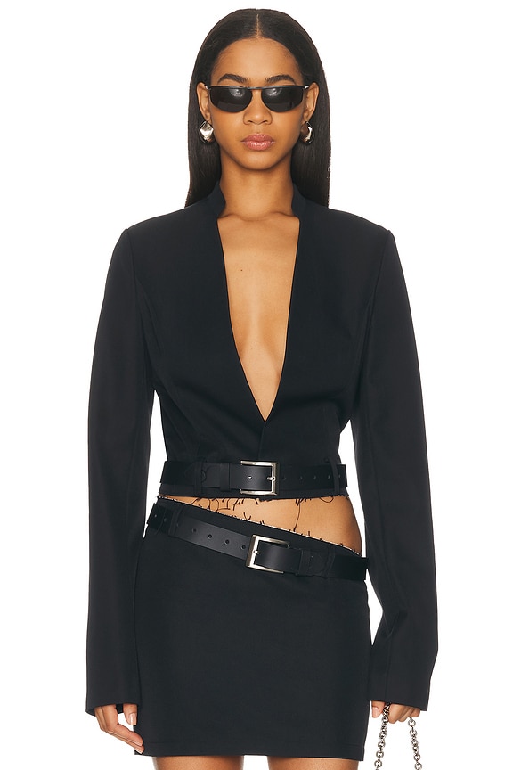 Chloe Scallop Jacket in Black | FWRD