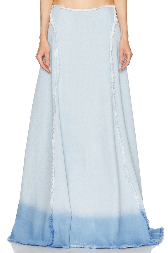 Gabriela Hearst Leigh Skirt in Light Blue Denim | FWRD