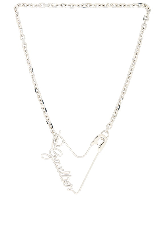 Jean Paul Gaultier Safety Pin Necklace in Gold | FWRD