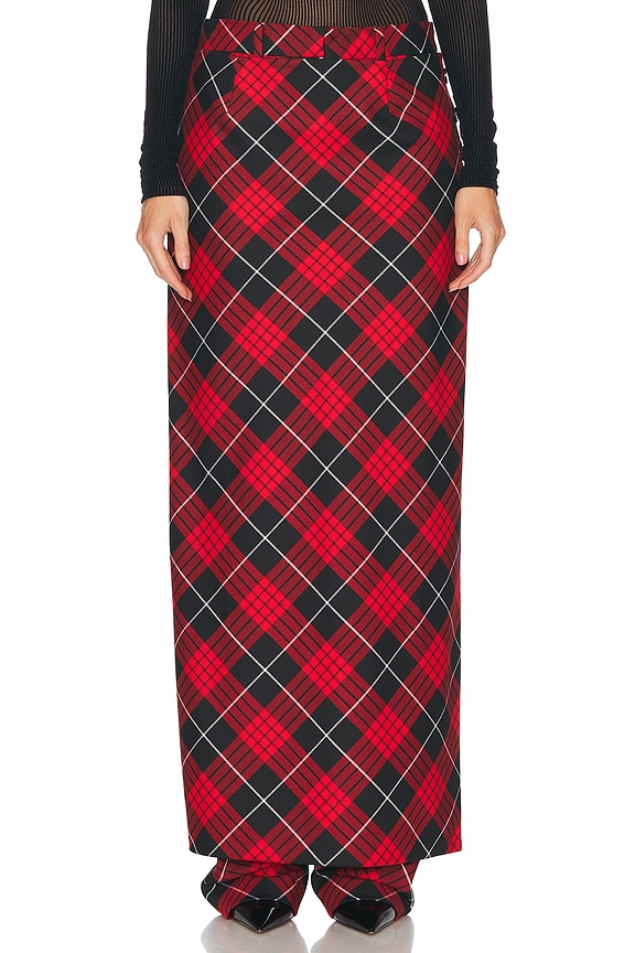 FWRD Renew Fendi Zucca Skirt in Brown | FWRD