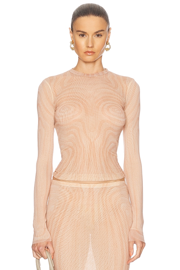 self-portrait Crop Lurex Knit Top in Pink | FWRD self-portrait Crop Lurex Knit Top in Pink | FWRD