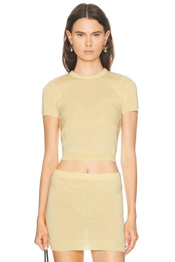 Miu Miu Short Sleeve Top in Topazio | FWRD