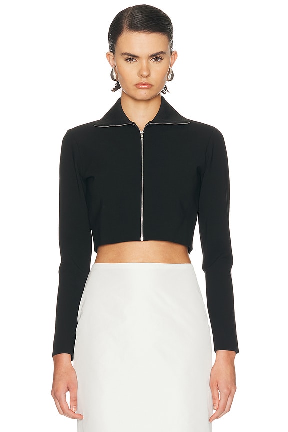 MONOT Crop Jacket in White | FWRD