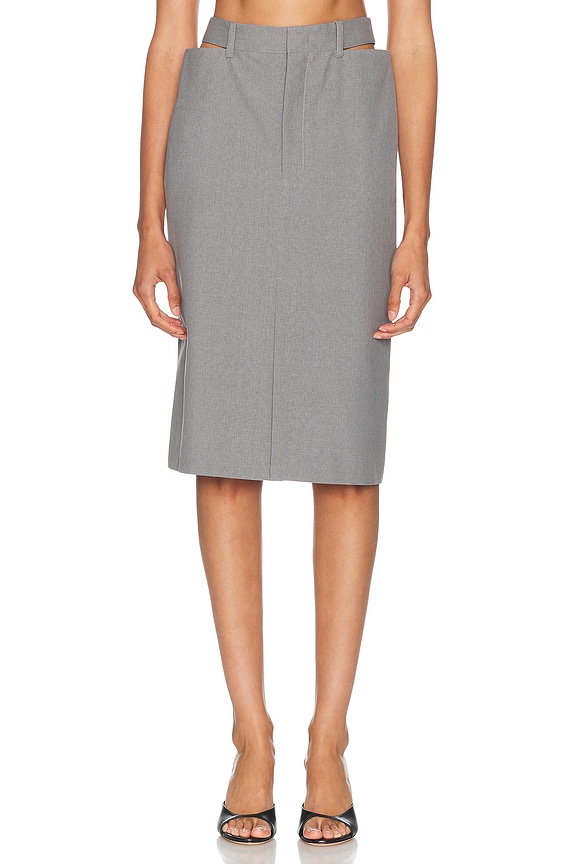 Willy Chavarria Tubo Skirt in Concrete | FWRD