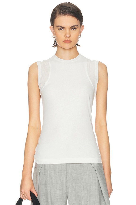 Acne Studios Elando Tank Top in Optic White | FWRD
