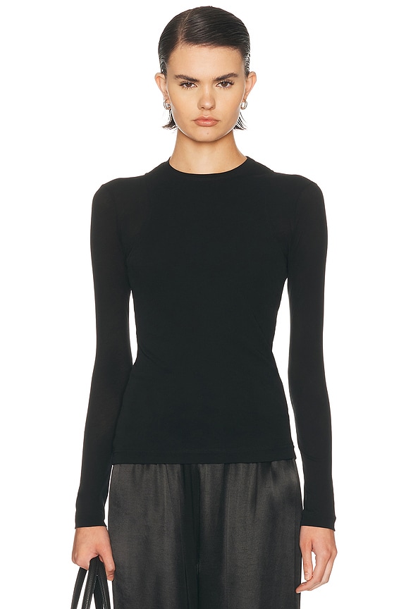 WARDROBE.NYC Sheer Bodysuit in Black | FWRD