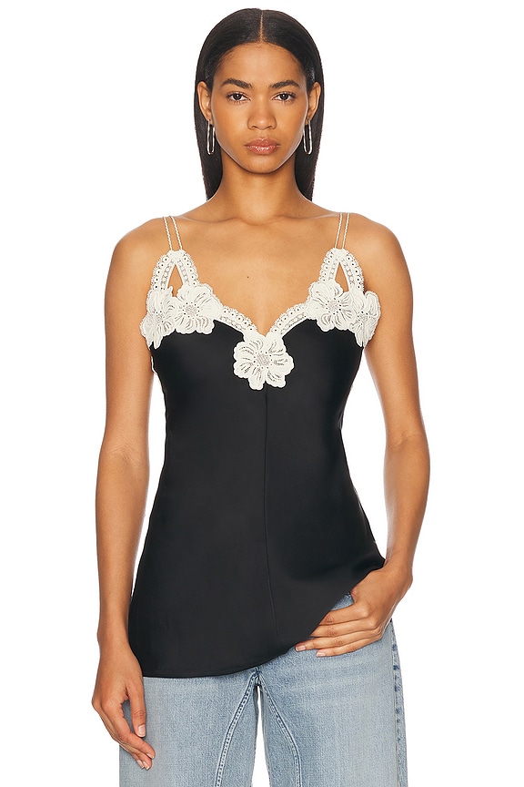 RABANNE Star Cami Top in Silver | FWRD